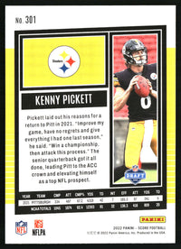 Kenny Pickett 2022 Score #301 Purple RC