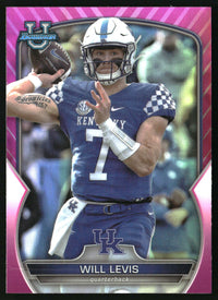 Will Levis 2022 Bowman University Chrome #5 Pink Refractor