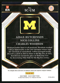 Hutchinson/Woodson/Collins 2022 Panini Select Draft Picks #SC-UM Silver Prizm