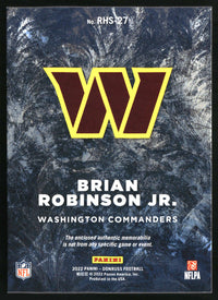Brian Robinson Jr. 2022 Donruss #RHS-27 Rookie Holiday Sweater MEM