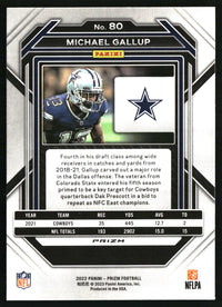 Michael Gallup 2022 Panini Prizm #80 Black and Red Checker