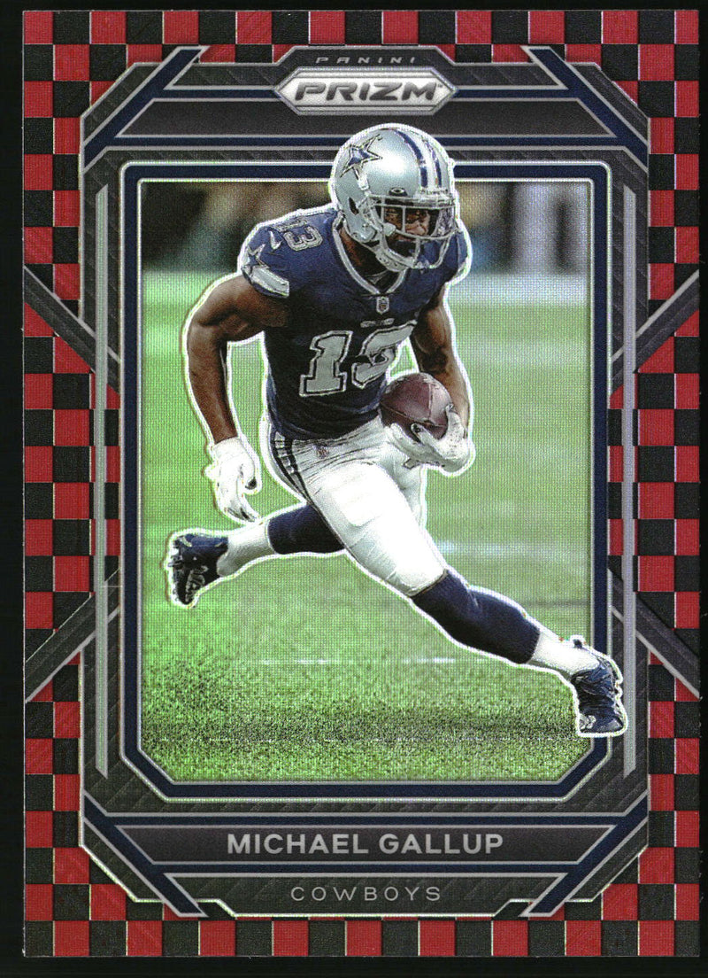 Michael Gallup 2022 Panini Prizm #80 Black and Red Checker