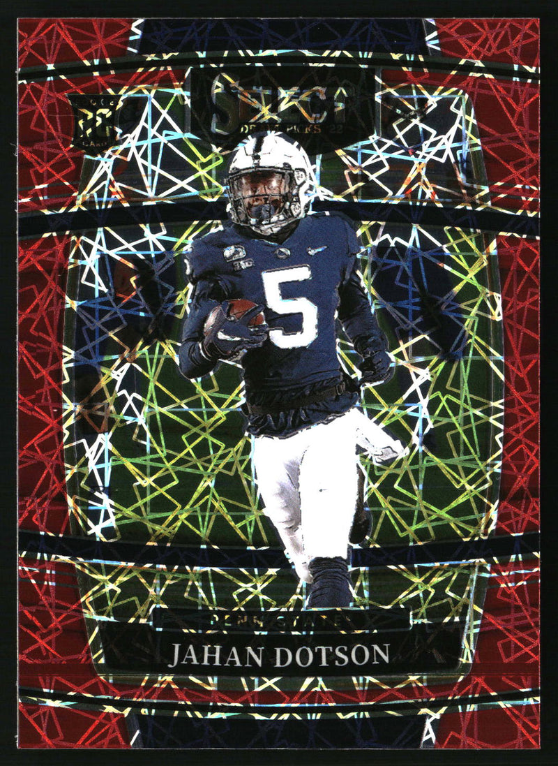 Jahan Dotson 2022 Panini Select Draft Picks #87 Red Lazer Prizm