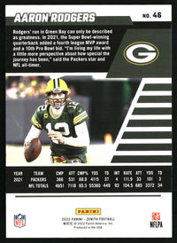 Aaron Rodgers 2022 Zenith #46 1st Down SN