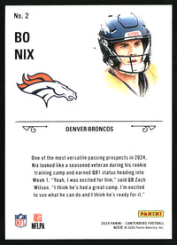 Bo Nix 2024 Panini Contenders #2 Rookie Stallions