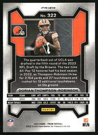 Dorian Thompson-Robinson 2023 Panini Prizm #322 Green Wave