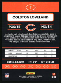 Colston Loveland 2025 Donruss Optic #7 2015 Retro
