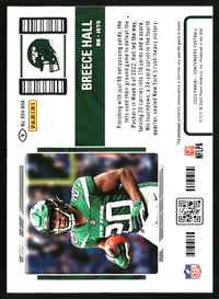 Breece Hall 2022 Panini Contenders #RSV-BHA Rookie Ticket Swatches Variation MEM