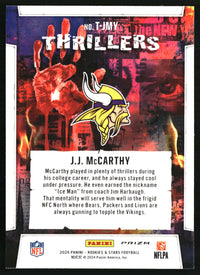 J.J. McCarthy 2024 Panini Rookies & Stars #T-JMY Thrillers Red Plaid