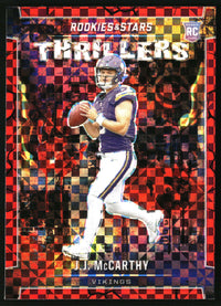 J.J. McCarthy 2024 Panini Rookies & Stars #T-JMY Thrillers Red Plaid
