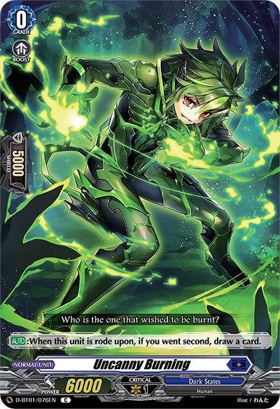 Uncanny Burning (D-BT01/076EN) [Genesis of the Five Greats]