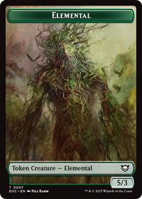 Beast (0006) // Elemental (0007) Double-Sided Token [Edge of Eternities Commander Tokens]