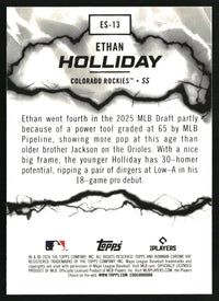 Ethan Holliday 2026 Bowman #ES-13 Electric Sluggers
