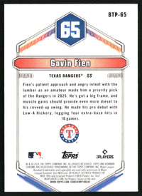 Gavin Fien 2026 Bowman #BTP-65 Bowman Scouts' Top 100