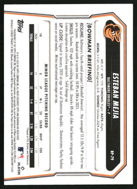 Esteban Mejia 2026 Bowman #BP-79 Prospects Pink SN