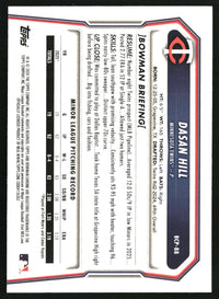 Dasan Hill 2026 Bowman #BCP-88 Chrome Prospects