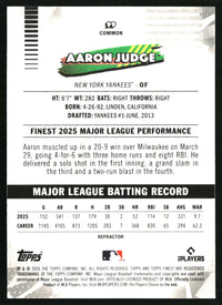 Aaron Judge 2026 Finest #99 Refractor