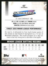 JJ Wetherholt 2026 Finest #127 RC