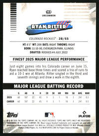 Ryan Ritter 2026 Finest #152 RC