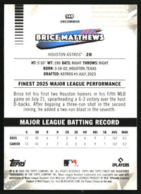 Brice Matthews 2026 Finest #140 RC