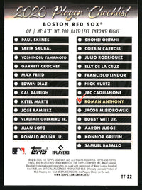 Roman Anthony 2026 Finest #TF-22 Topps Team Finest