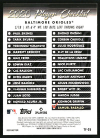 Samuel Basallo 2026 Finest #TF-25 Topps Team Finest