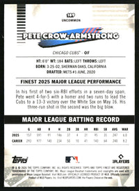 Pete Crow-Armstrong 2026 Finest #189 Mini-Diamond Refractor