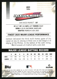 Jackson Merrill 2026 Finest #283 Mini-Diamond Refractor