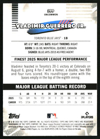 Vladimir Guerrero Jr. 2026 Finest #200 Mini-Diamond Refractor