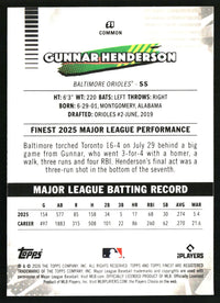 Gunnar Henderson 2026 Finest #51 Mini-Diamond Refractor