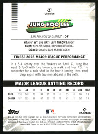 Jung Hoo Lee 2026 Finest #65 Mini-Diamond Refractor