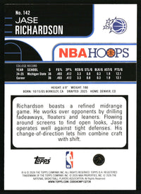 Jase Richardson 2025-26 Hoops #142 Green Hoops RC