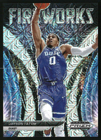 Jayson Tatum 2022 Panini Prizm Draft Picks #FW-JT Fireworks Prizm Mojo SN