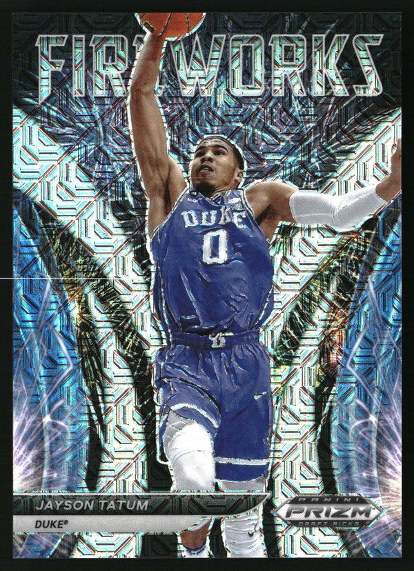 Jayson Tatum 2022 Panini Prizm Draft Picks #FW-JT Fireworks Prizm Mojo SN