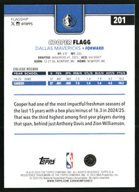 Cooper Flagg 2025-26 Topps #201 RC