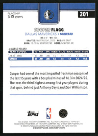 Cooper Flagg 2025-26 Topps #201 RC