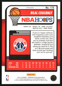 Bilal Coulibaly 2023-24 Hoops Premium Stock #175 Red Seismic Prizm SN