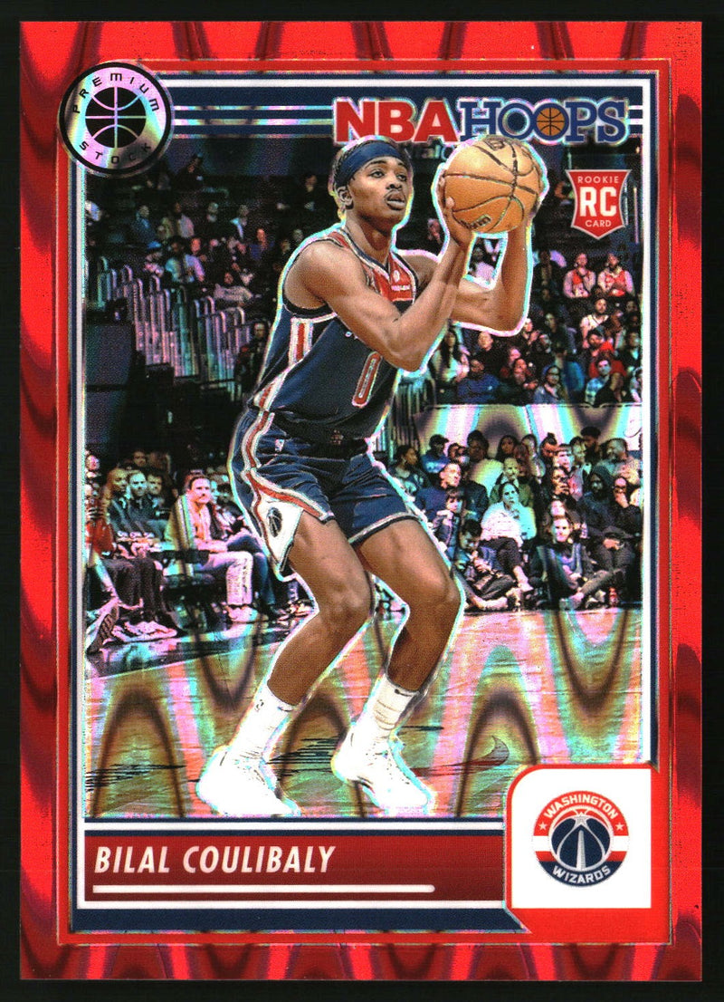 Bilal Coulibaly 2023-24 Hoops Premium Stock #175 Red Seismic Prizm SN