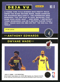 Anthony Edwards / Dwyane Wade 2020-21 Panini Flux #8 Deja Vu Silver