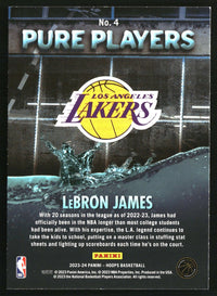 LeBron James 2023-24 Hoops #4 Pure Players Holo
