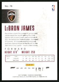 LeBron James 2017-18 Panini Essentials #78