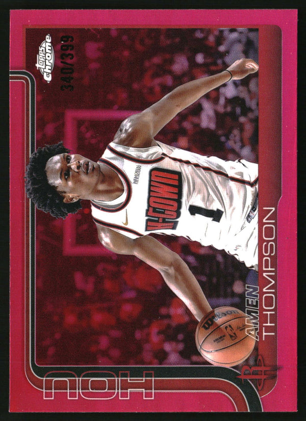 Amen Thompson 2025-26 Topps Chrome #17 Magenta Refractor SN