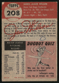 Jim Wilson 1953 Topps #208