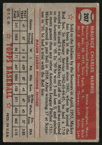 Mickey Harris 1952 Topps #207
