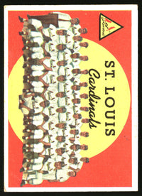 Cardinals Team Card / Fourth Series Checklist: 265-352 1959 Topps #223a