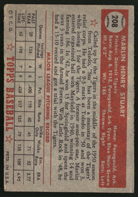 Marlin Stuart 1952 Topps #208 RC