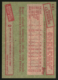 Roger Clemens 1985 Topps #181 RC