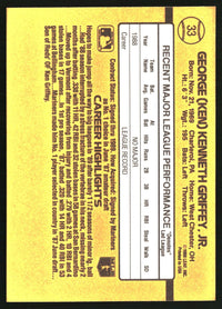 Ken Griffey Jr. 1989 Donruss #33b RC