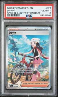 Dawn #129 2025 Pokemon Pfl En-Phantasmal Flames PSA 10 Special Illustration Rare