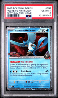 Rocket's Articuno #051 2025 Pokemon Destined Rivals PSA 10 Best Buy Exclusive